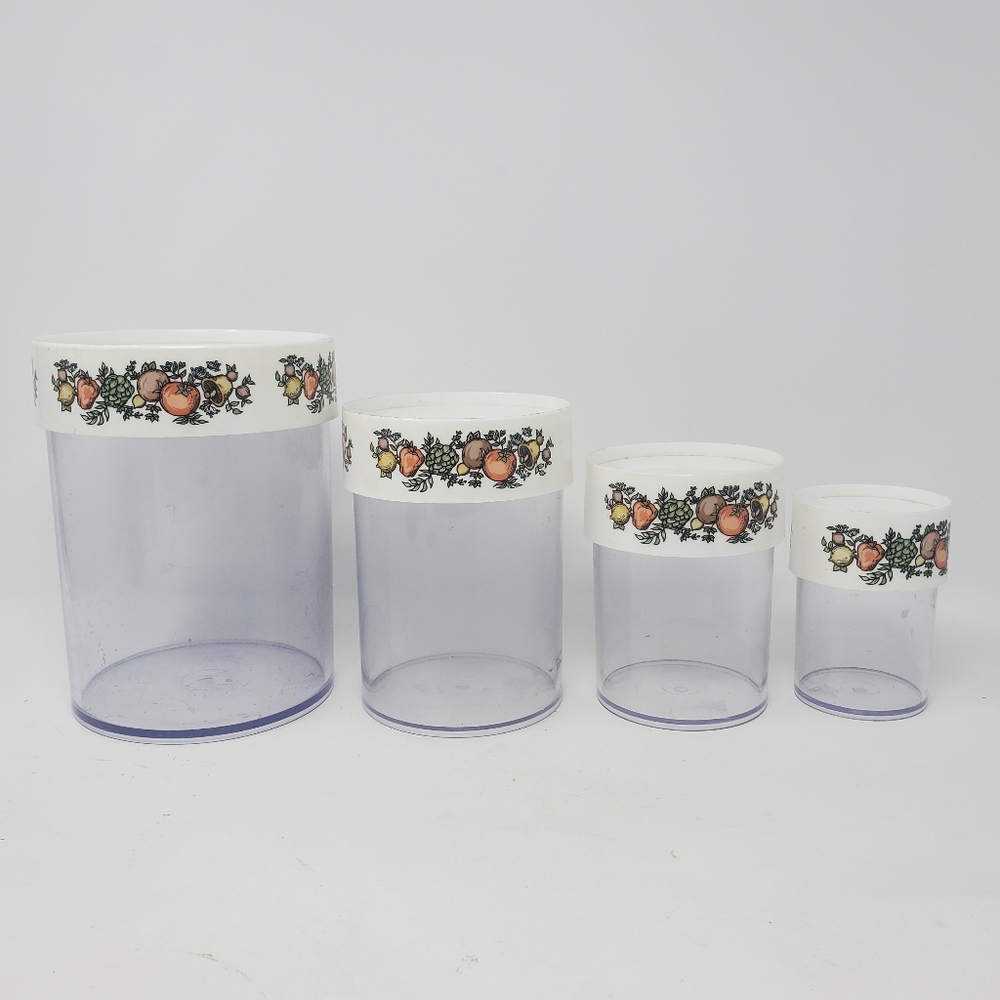 VTG IMUSA Spice of Life Plastic Nesting Canisters Set of 4